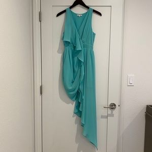 Summer Mint Silky High Low Ruffle Dress M